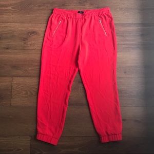 J Crew Women’s Dress Jogger Pants Bright Red 10